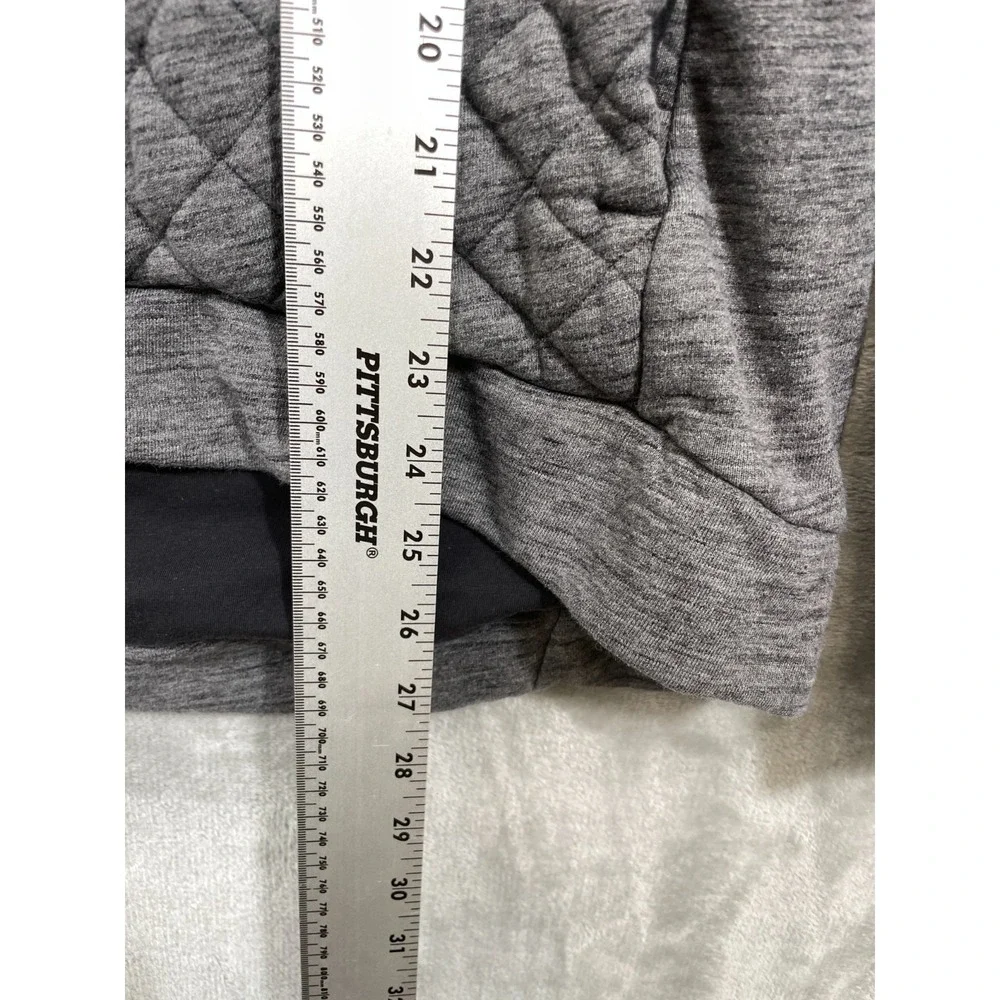 Lululemon Forever Warm Pullover Womens Size 6‎ Gray Quilted 1/4 Zip Lined Chunky